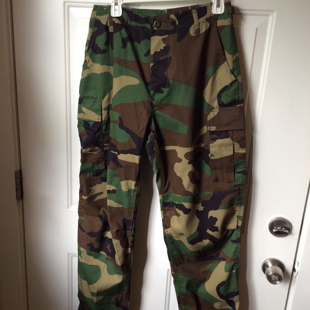 Fox Outdoor Products Green Camo Combat Pants Small